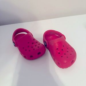 Pink crocs